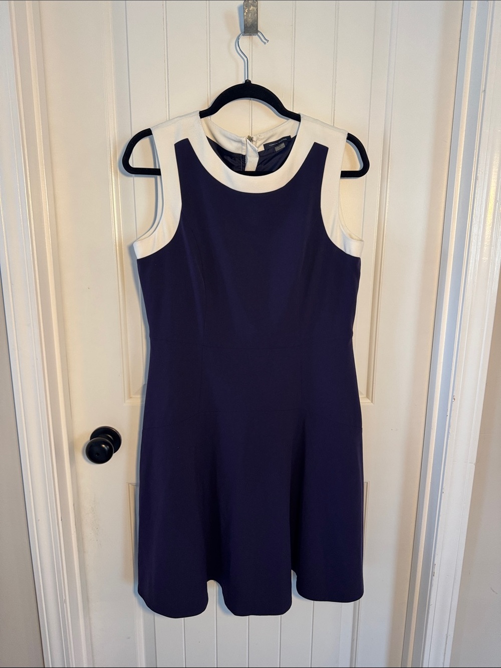 Size 10 Tommy Hilfiger Purple Dress with White Trim